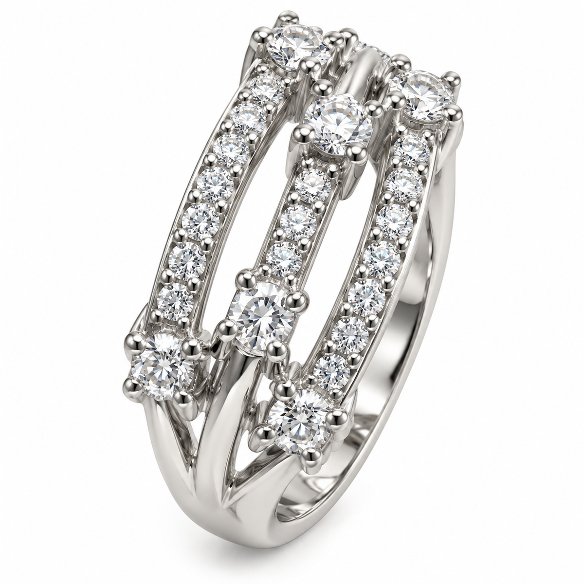 Celeste Multi-Row Ring