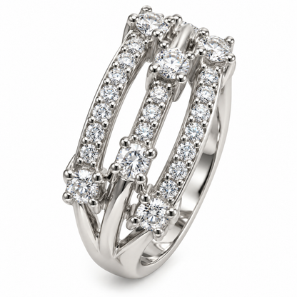 Celeste Multi-Row Ring