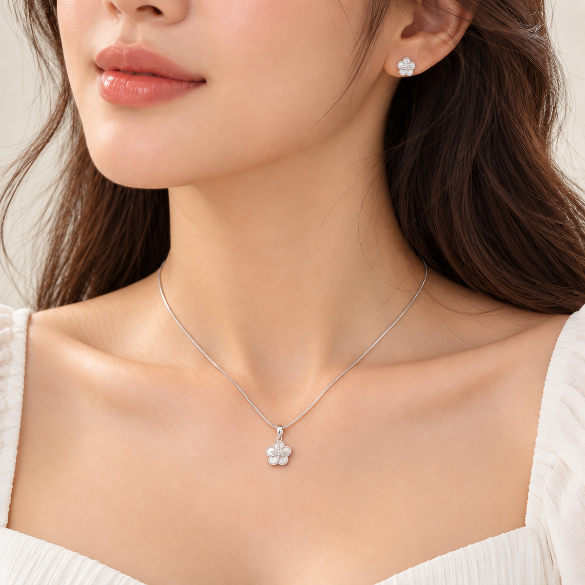Luna Bloom Necklace & Earring Set