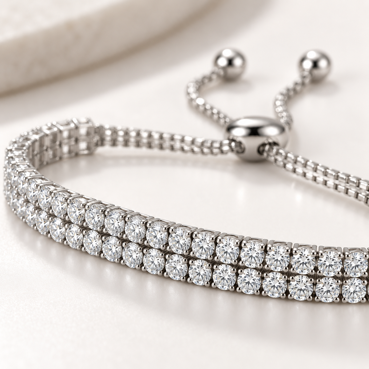 Two-Row Tennis Bracelet