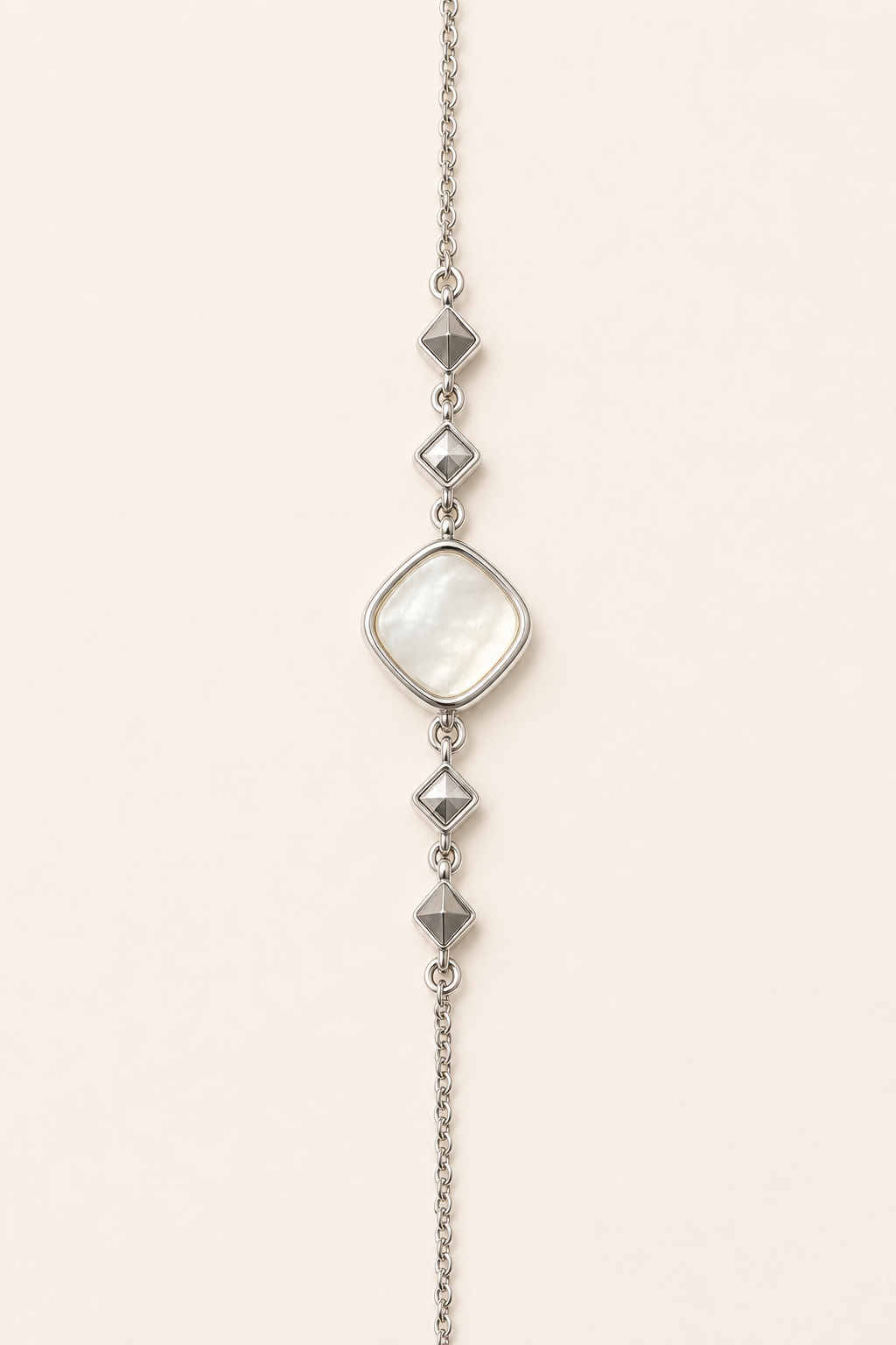 Mother-of-Pearl Geometric Sterling Silver Bracelet