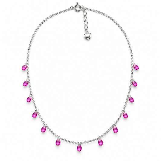 Pink Drop Necklace