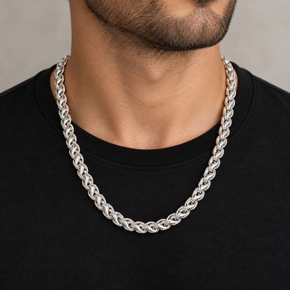 Men’s Lotus Silver Chain