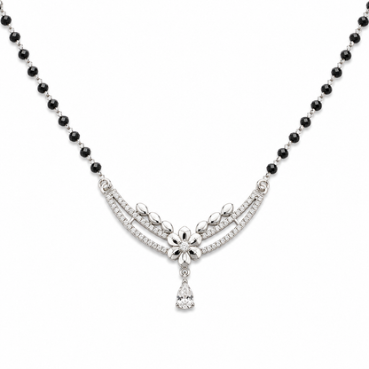 Celestial Bloom 925 Silver Mangalsutra Necklace