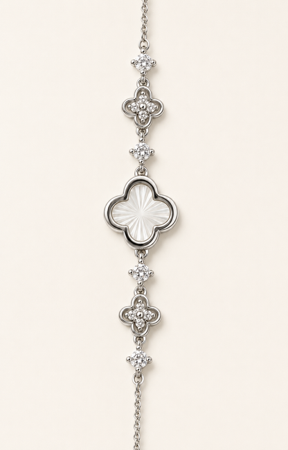 Celestial Clover Sterling Silver Bracelet