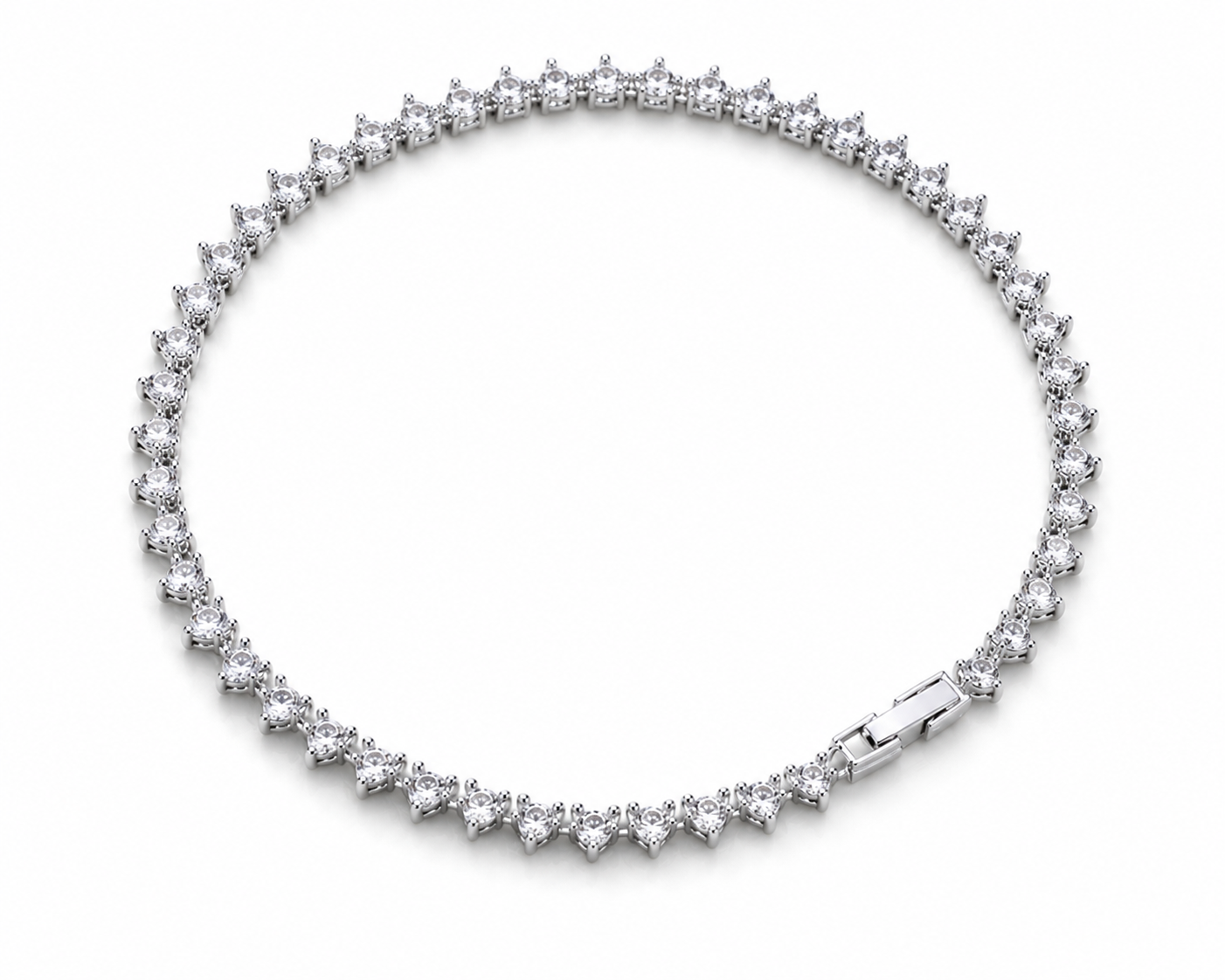 Heart Crystal Anklet | 925 Sterling Silver | Vzyra