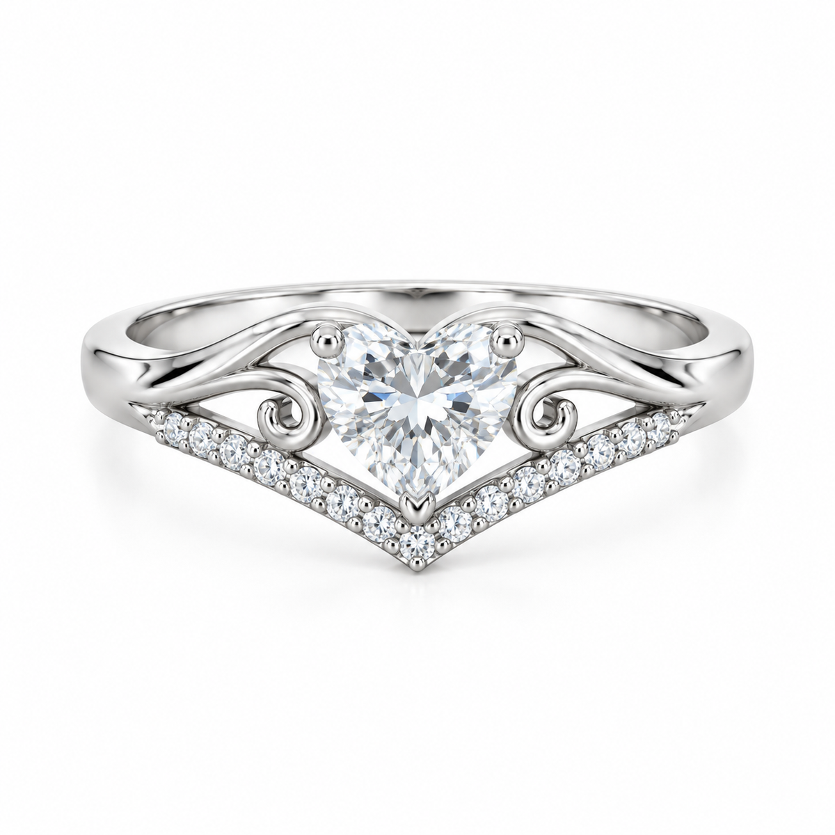 Heart of Elegance Silver Ring