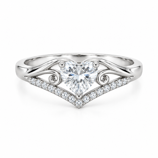 Heart of Elegance Silver Ring