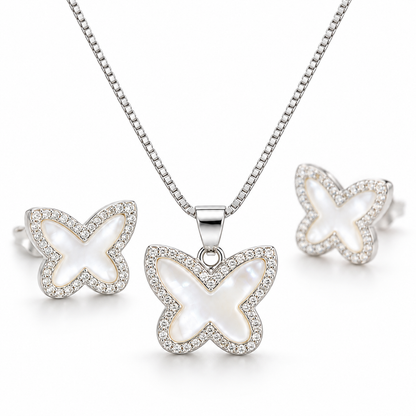 Luna Butterfly Necklace & Earring Set