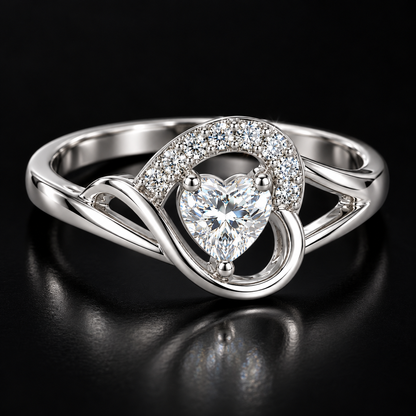 Heart of Elegance Silver Ring