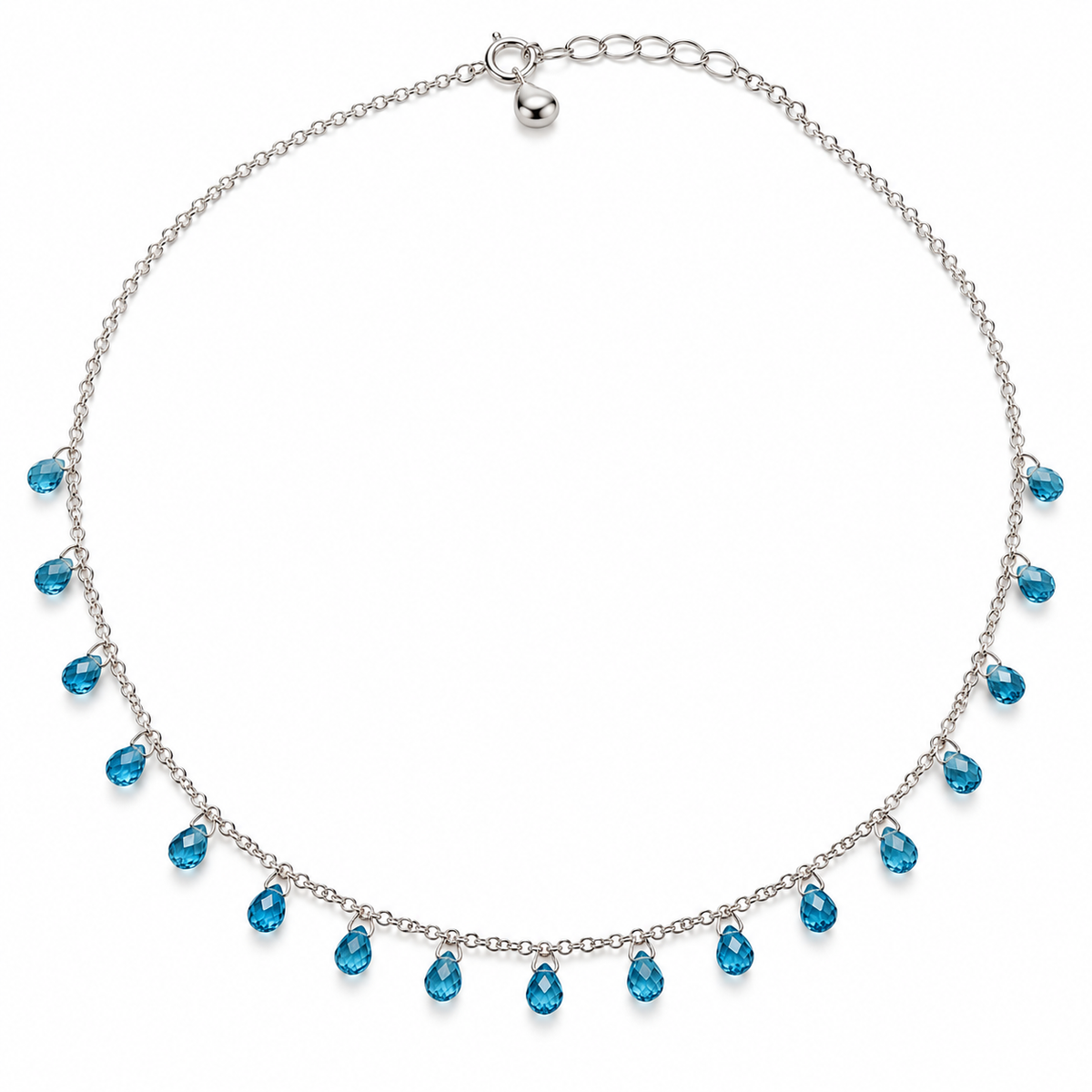 Blue Teardrop Necklace