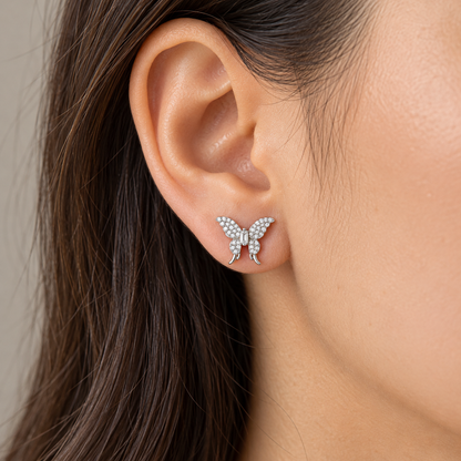 Flutter Butterfly Stud Earrings