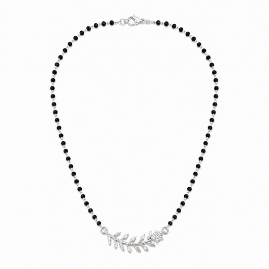 925 Sterling Silver Leaf & Floral Mangalsutra