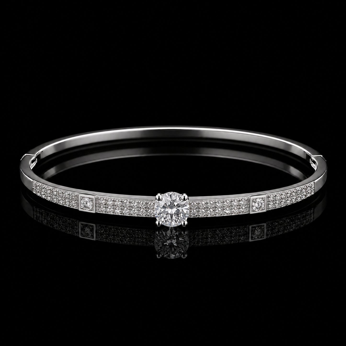 Three-Stone Oval Bangle