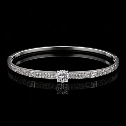 Three-Stone Oval Bangle