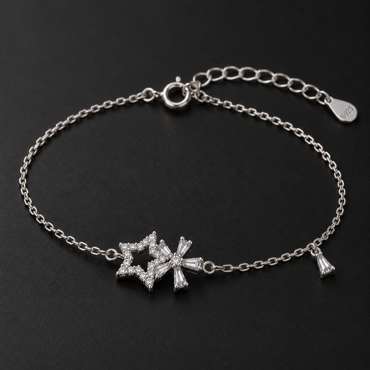 Starlight Bloom Silver Bracelet
