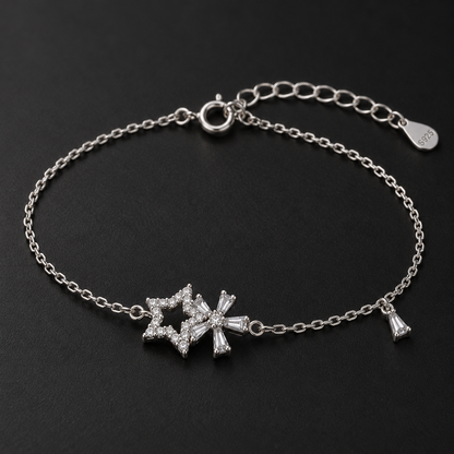 Starlight Bloom Silver Bracelet