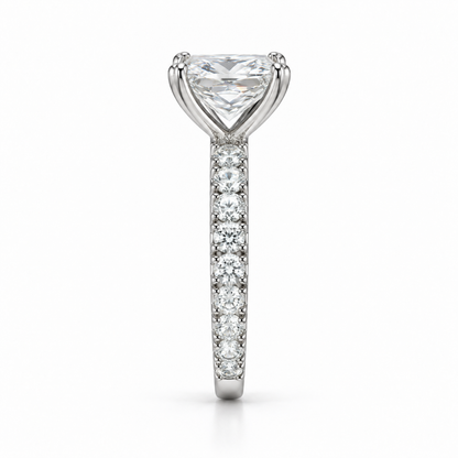 Princess-Cut Silver Ring