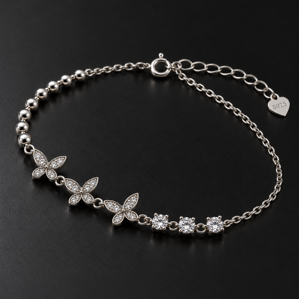 Butterfly Grace Silver Bracelet