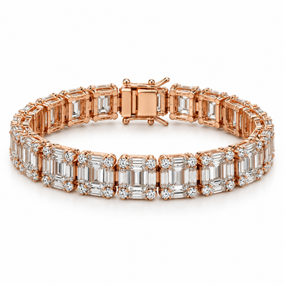 Rose Gold Rectangular Sparkle Bracelet