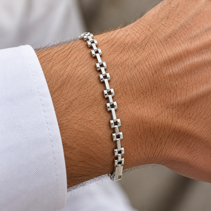 Men’s Geometric Link Bracelet