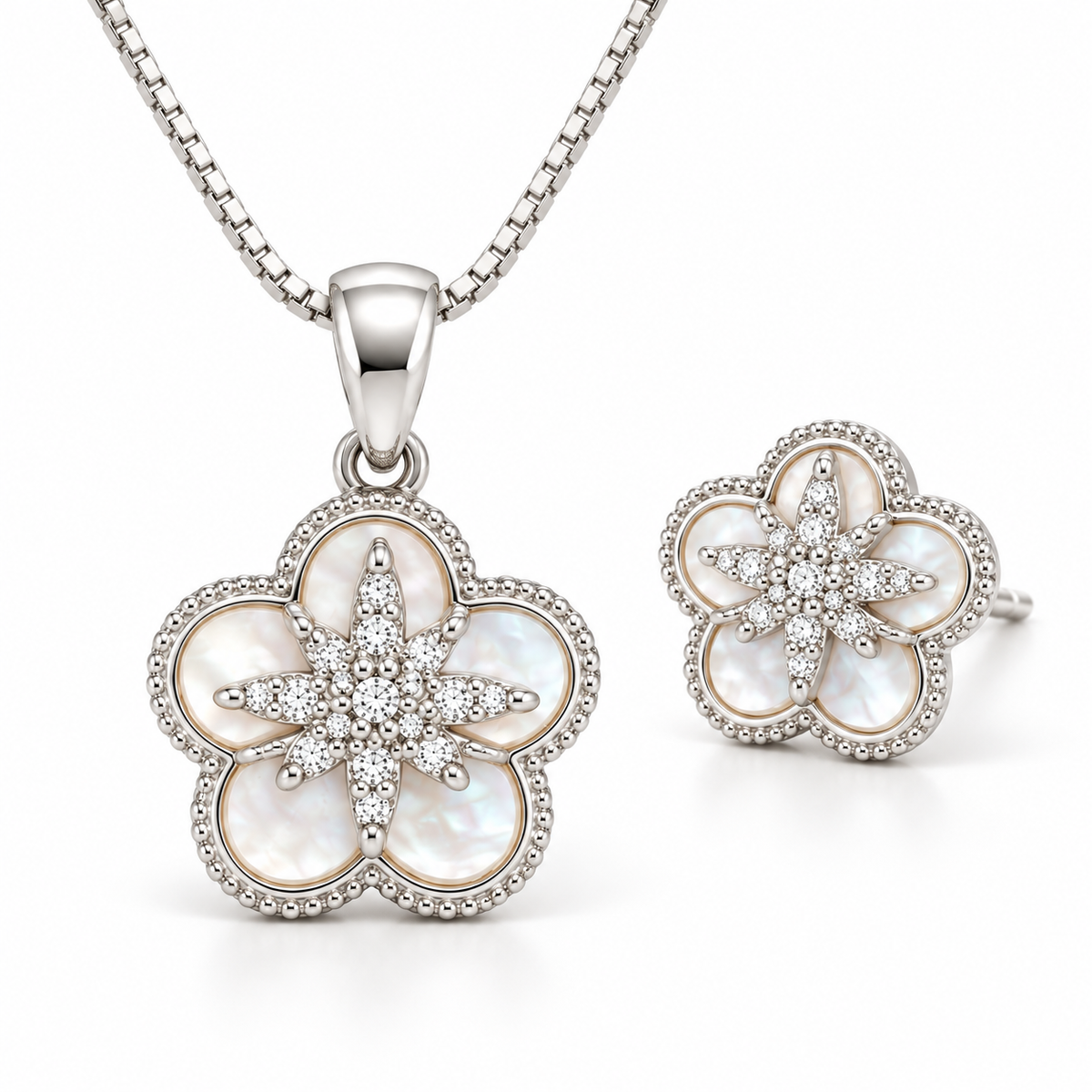 Luna Bloom Necklace & Earring Set