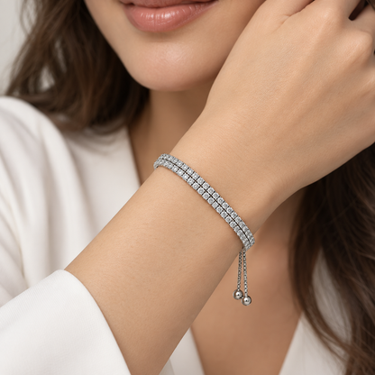Two-Row Tennis Bracelet