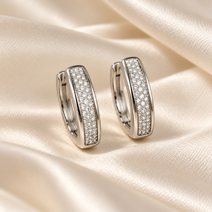 Pavé Huggie Hoop Earring