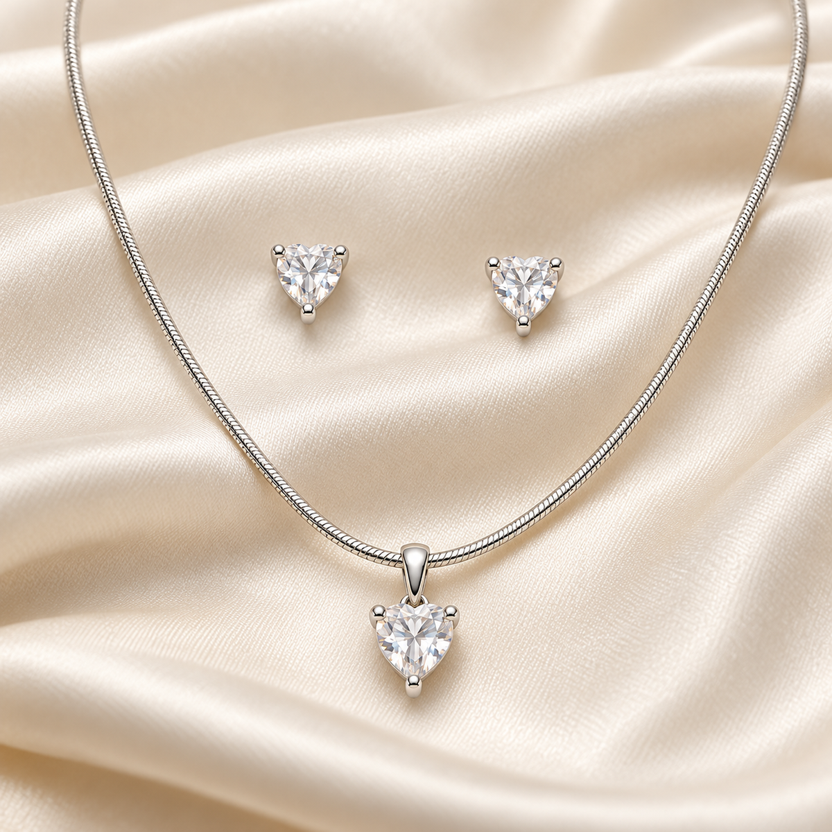 Sweetheart Necklace & Earrings Set