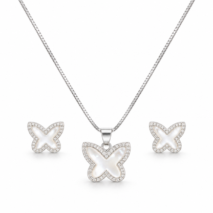 Luna Butterfly Necklace & Earring Set