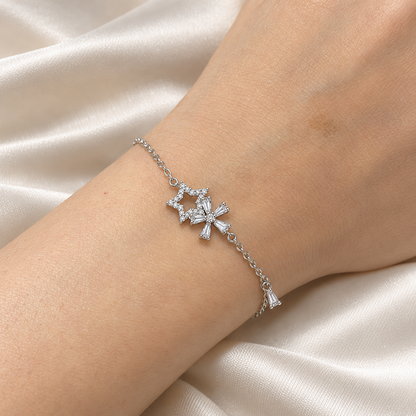 Starlight Bloom Silver Bracelet