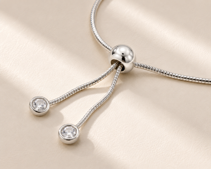 925 Sterling Silver Evil Eye Adjustable Bracelet