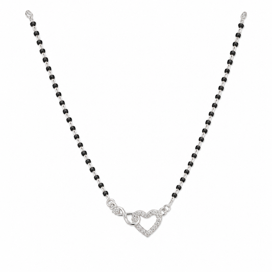 925 Sterling Silver Infinity Heart Mangalsutra