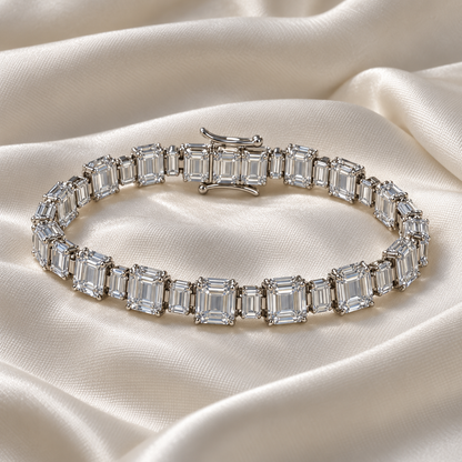 Rectangular Sparkle Tennis Bracelet
