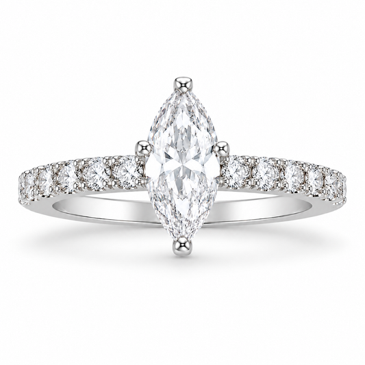 Marquise Cut Stone Ring