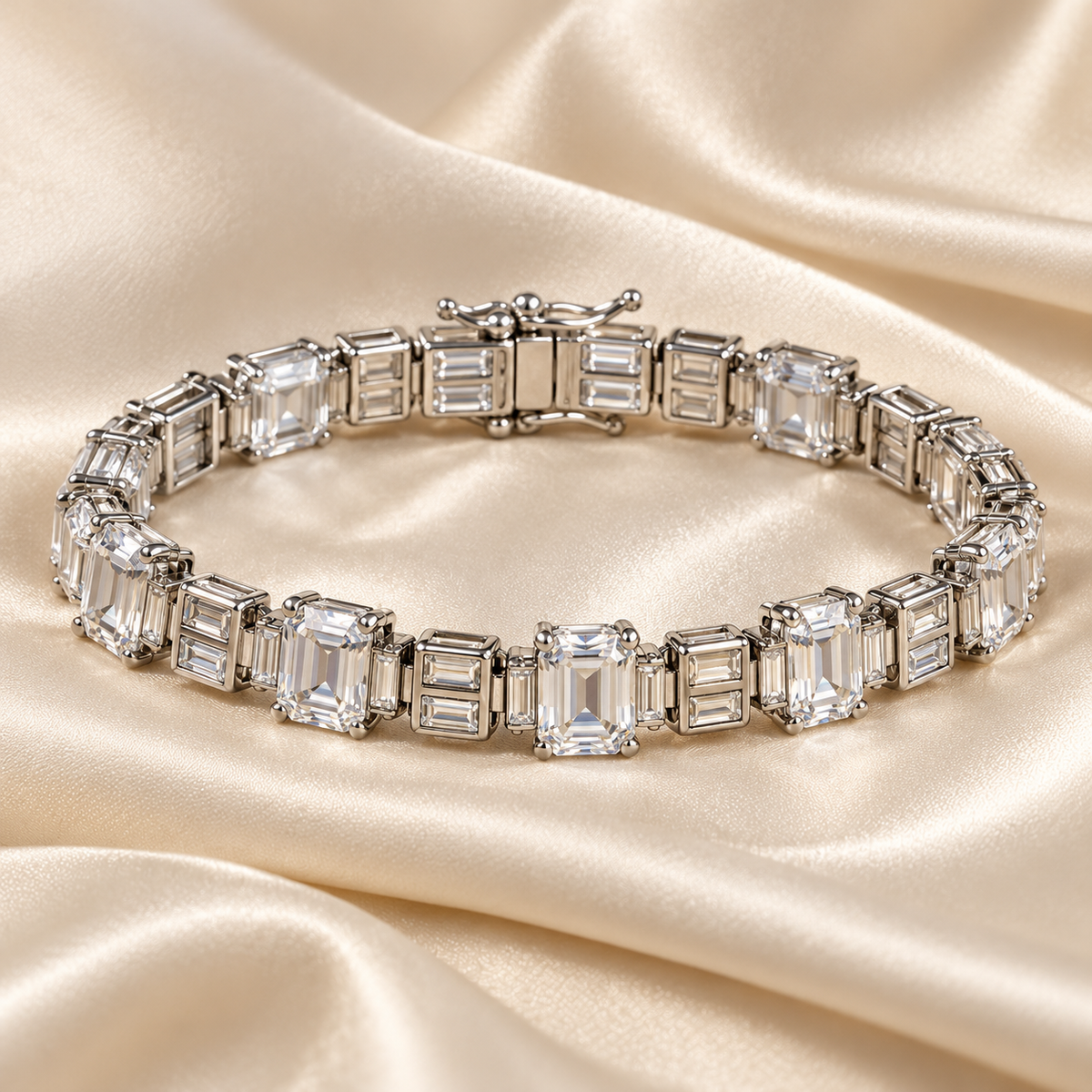Emerald-Cut Sparkle Bracelet