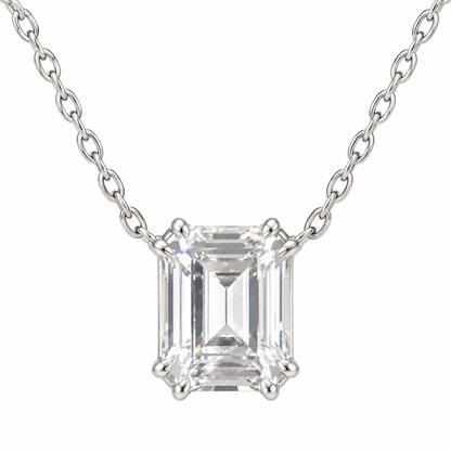 Rectangular Solitaire Necklace