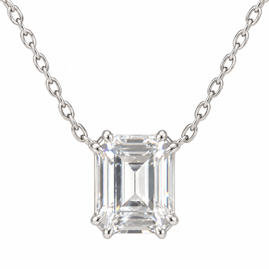 Rectangular Solitaire Necklace