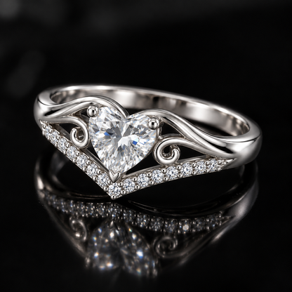 Heart of Elegance Silver Ring