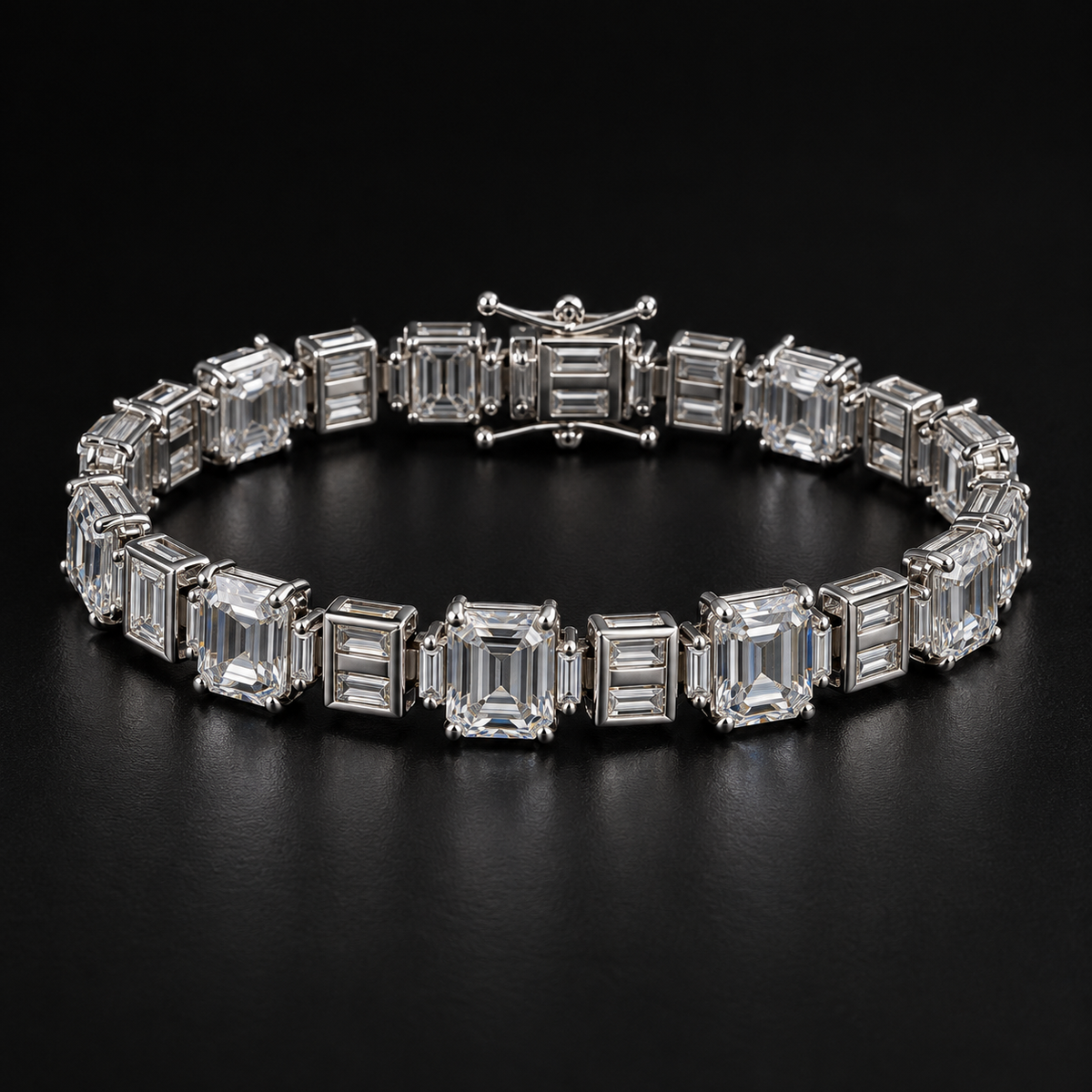 Emerald-Cut Sparkle Bracelet