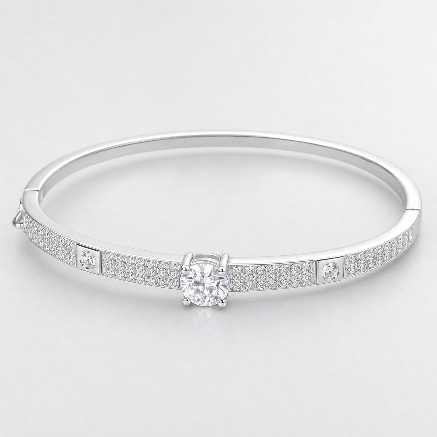 Three-Stone Oval Bangle