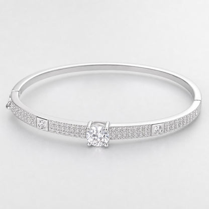 Three-Stone Oval Bangle