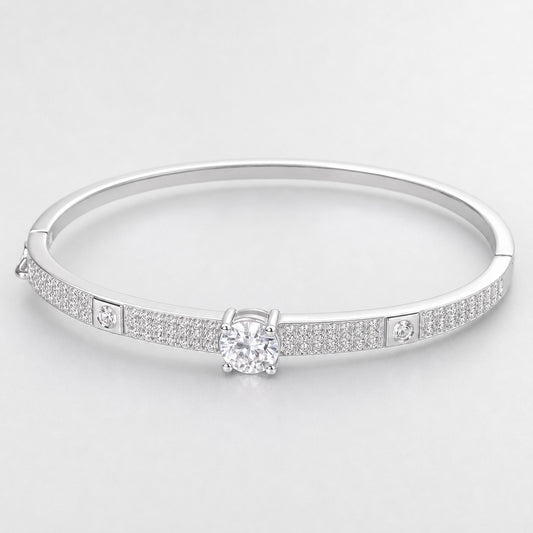 Three-Stone Oval Bangle