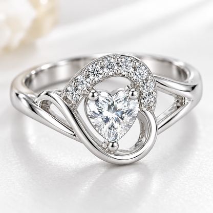 Heart of Elegance Silver Ring