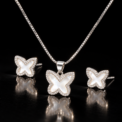 Luna Butterfly Necklace & Earring Set