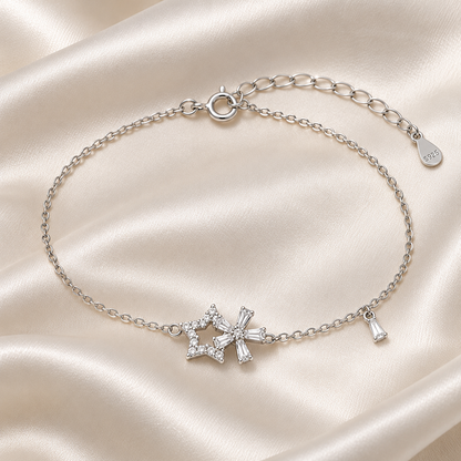 Starlight Bloom Silver Bracelet