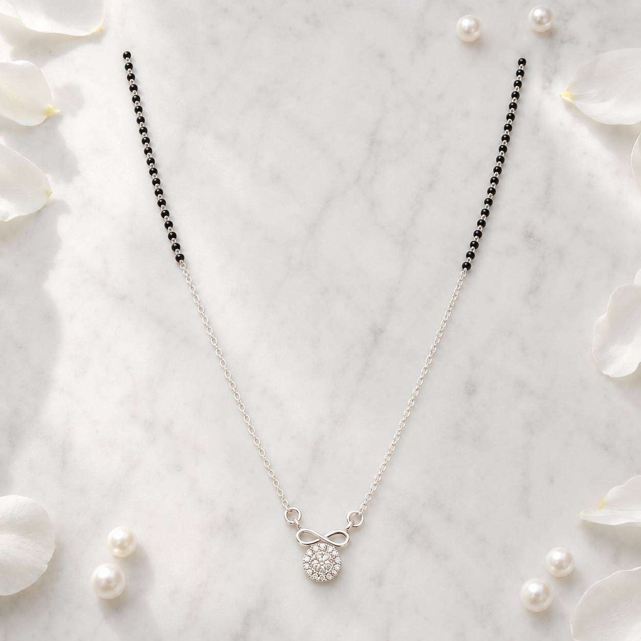 Eternal Spark 925 Silver Mangalsutra Necklace