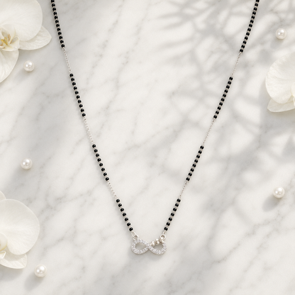 Forever Grace 925 Silver Infinity Butterfly Mangalsutra
