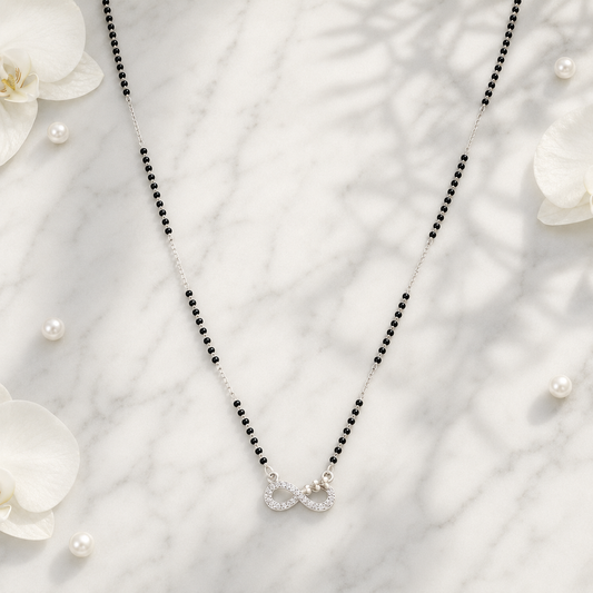 Forever Grace 925 Silver Infinity Butterfly Mangalsutra