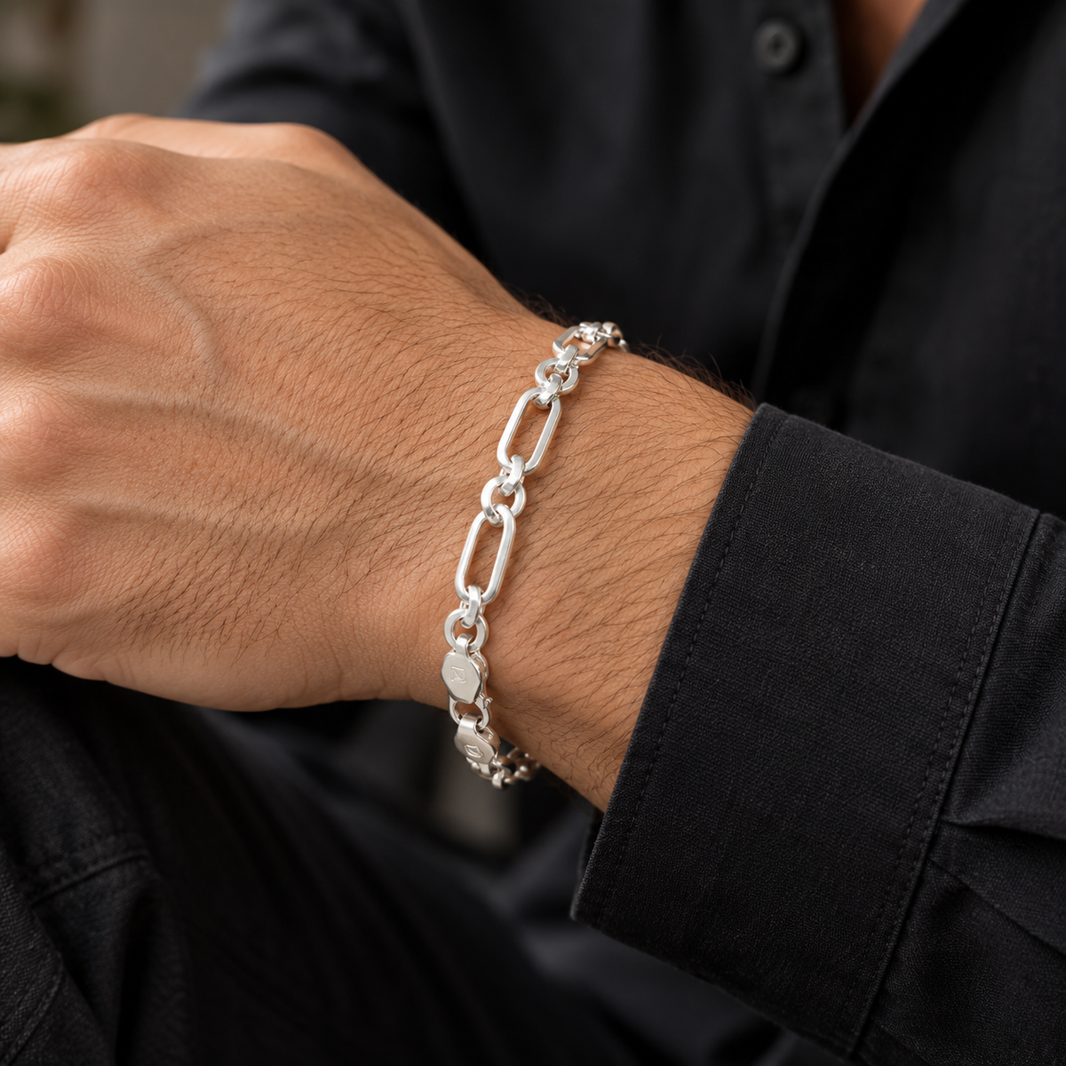 Veyron Sterling Silver Men’s Bracelet